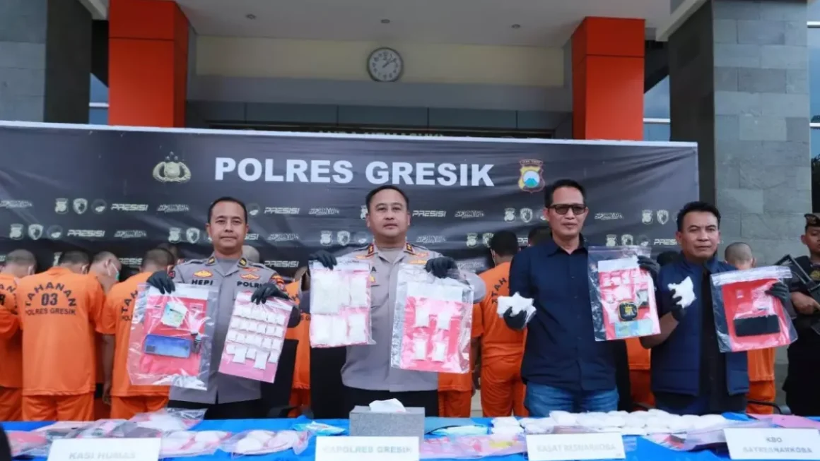 Operasi Tumpas Narkoba Semeru 2026 di Gresik, 17 Tersangka Diamankan