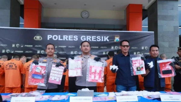 Operasi Tumpas Narkoba Semeru 2026 di Gresik, 17 Tersangka Diamankan