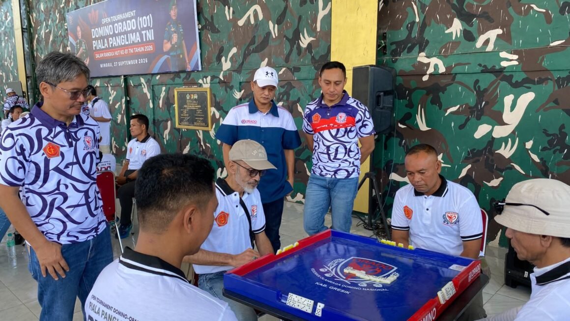 Turnamen Domino Piala Panglima TNI di Gresik Diikuti Peserta dari Berbagai Daerah